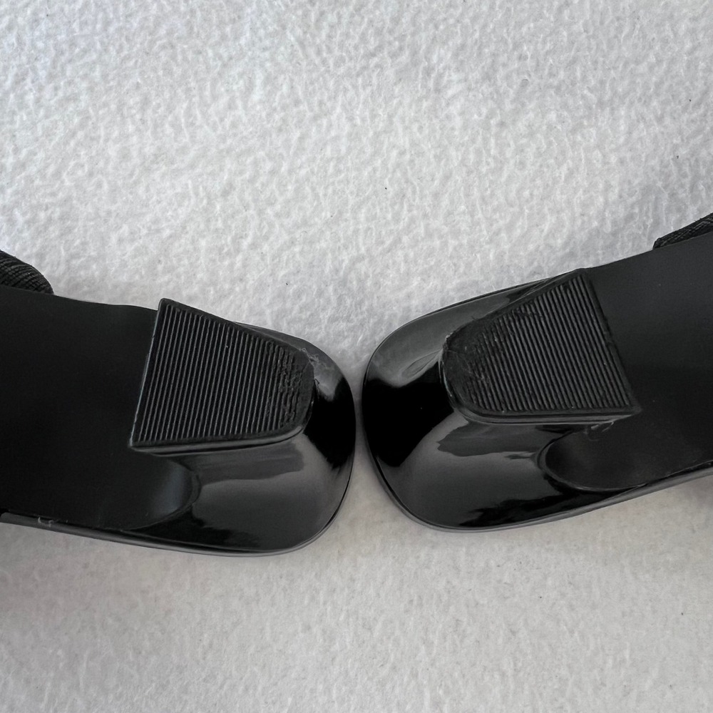 Anne Klein Nala Sandals Womens 8.5 Black 3" Block Heel Slide iflex Buckle - Picture 5 of 8